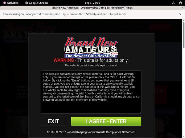 Brand New Amateurs Free Trial Pass