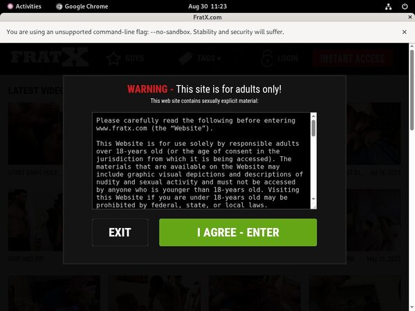 Fraternityx.com Website