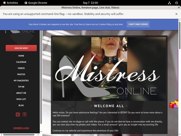 Free Password To MistressOnline