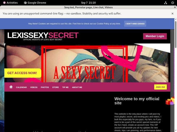 Lexissexysecret.modelcentro.com Password Details