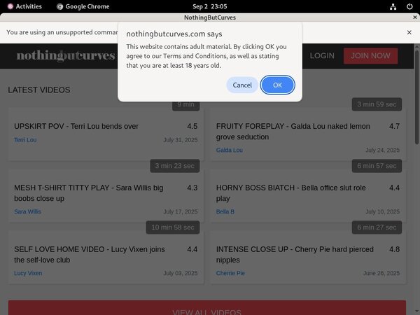 New Nothingbutcurves.com Password