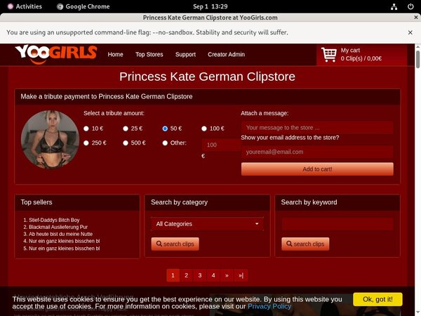 Princess Kate German Payment