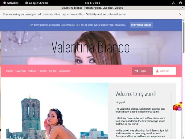 Valentina Bianco Website Accounts