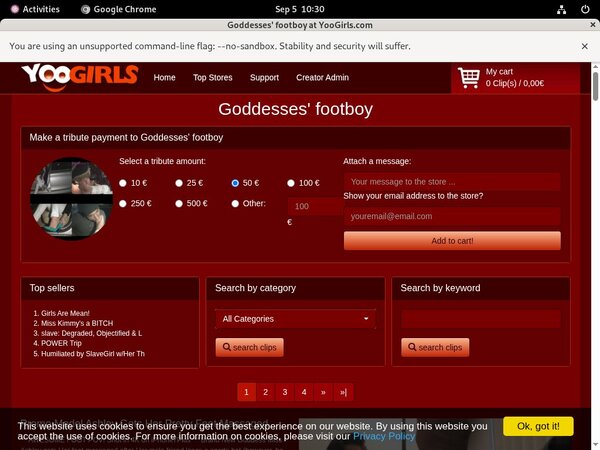 Premium Goddesses Footboy Account Free